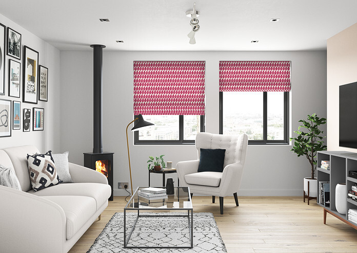 Lazza, Cerise - Roman Blind - Image 5